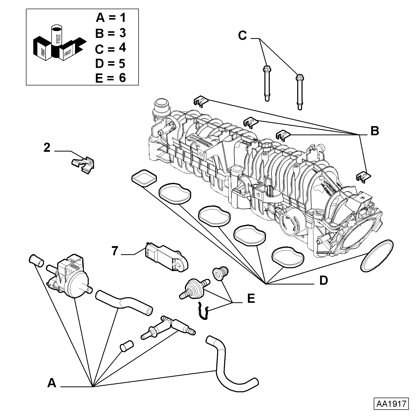 FIAT 55219295 - Sensor MAP, pressione del collettore di aspirazione www.autoricambit.com