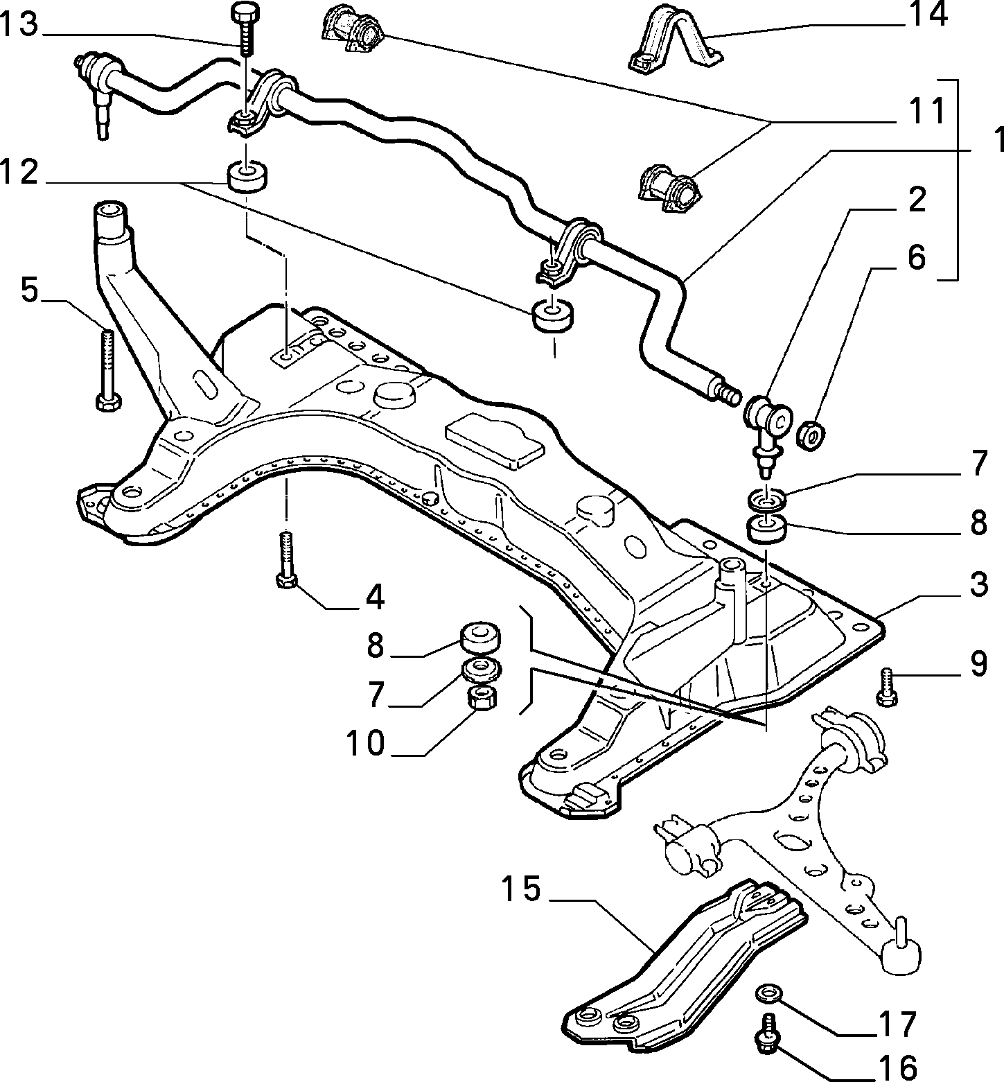 Alfarome/Fiat/Lanci 7601642 - Supporto, Barra accoppiamento stabilizzatore www.autoricambit.com