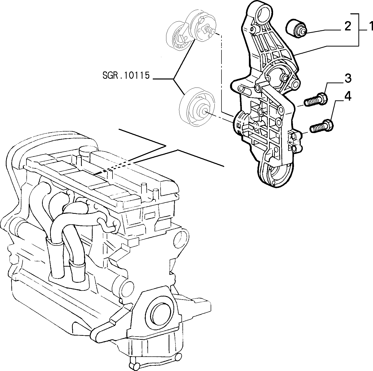 FIAT 82448242 - Sospensione, Motore www.autoricambit.com