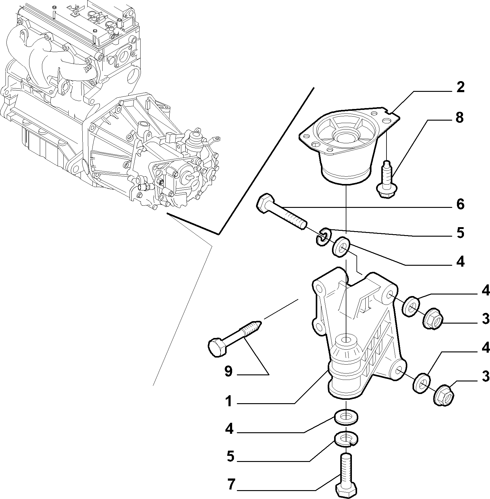 Lancia 46781213 - Sospensione, Motore www.autoricambit.com