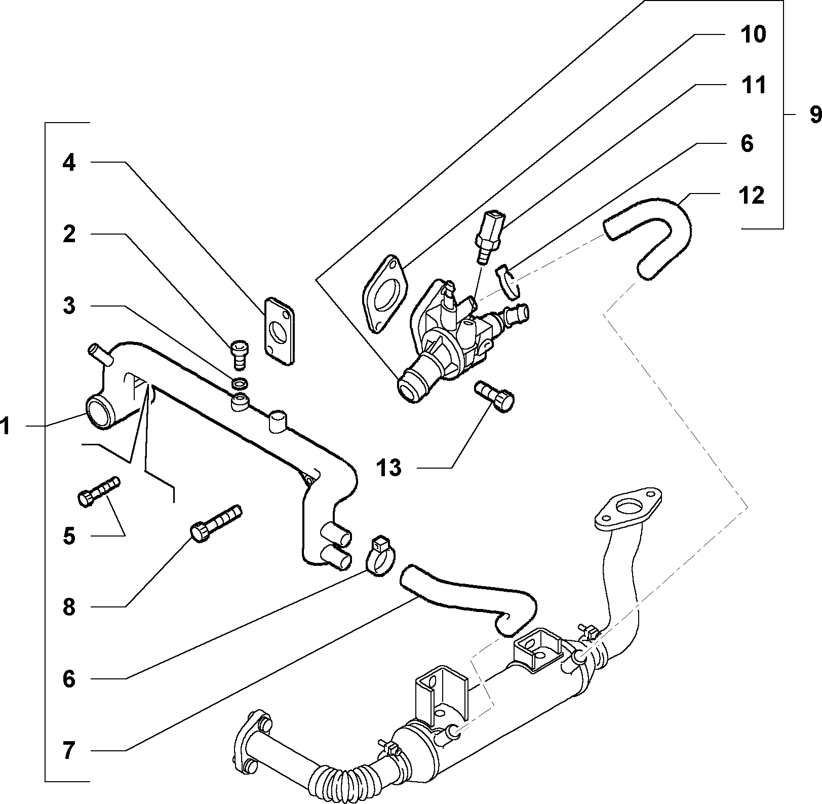 FIAT 55180811 - Flessibile radiatore www.autoricambit.com