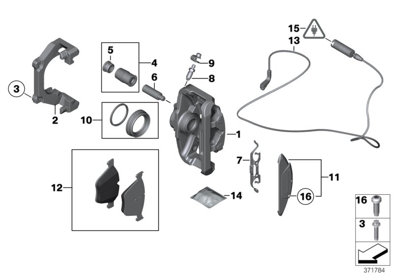 BMW 34 21 6 769 103 - Kit riparazione, Pinza freno www.autoricambit.com