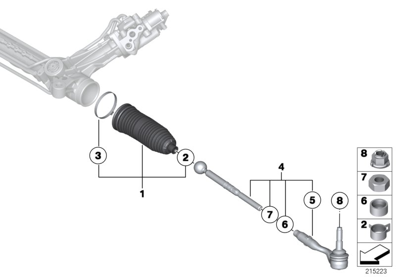 BMW 32106785993 - Kit soffietto, Sterzo www.autoricambit.com