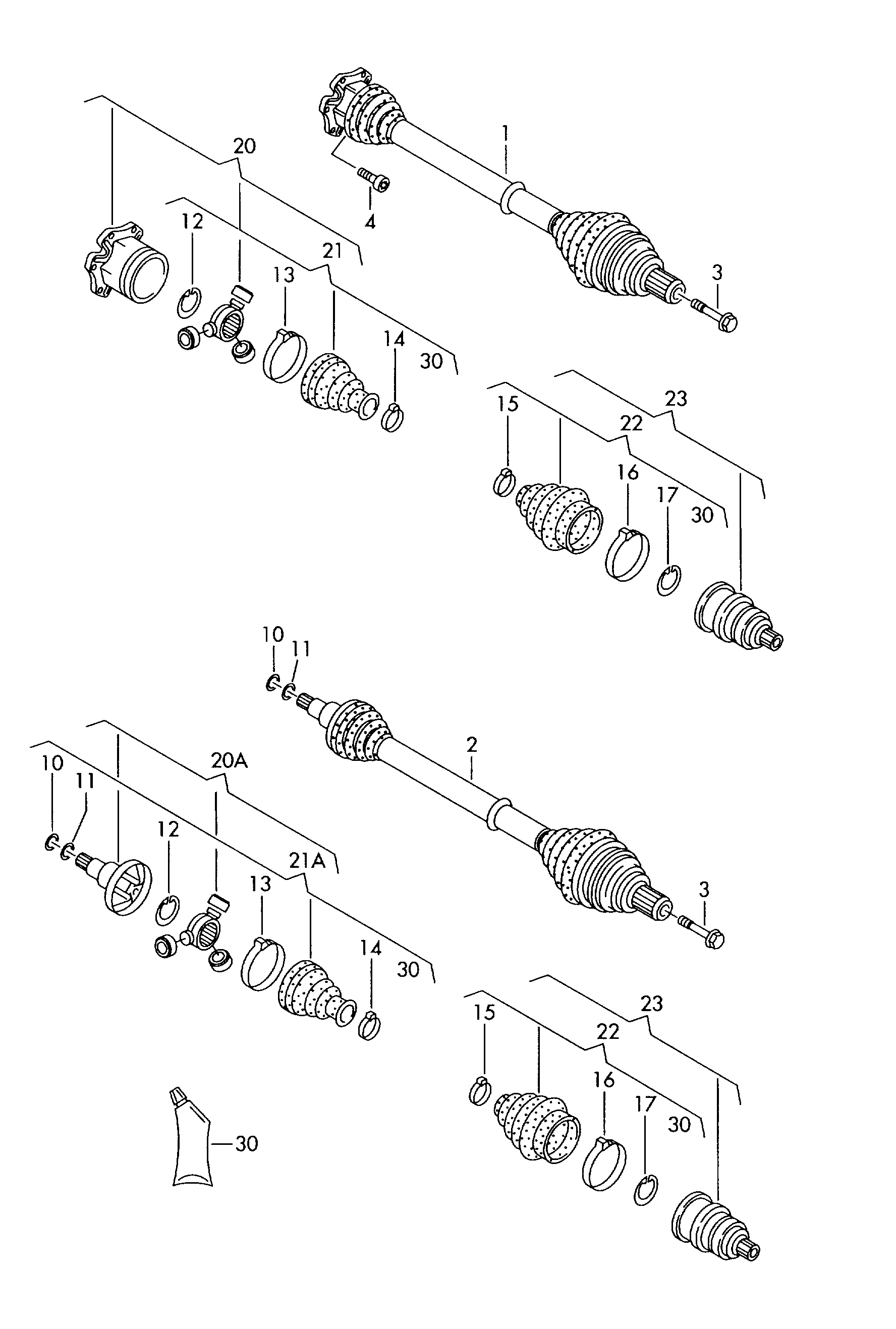 VAG 7M0 498 099 A - Kit giunti, Semiasse www.autoricambit.com