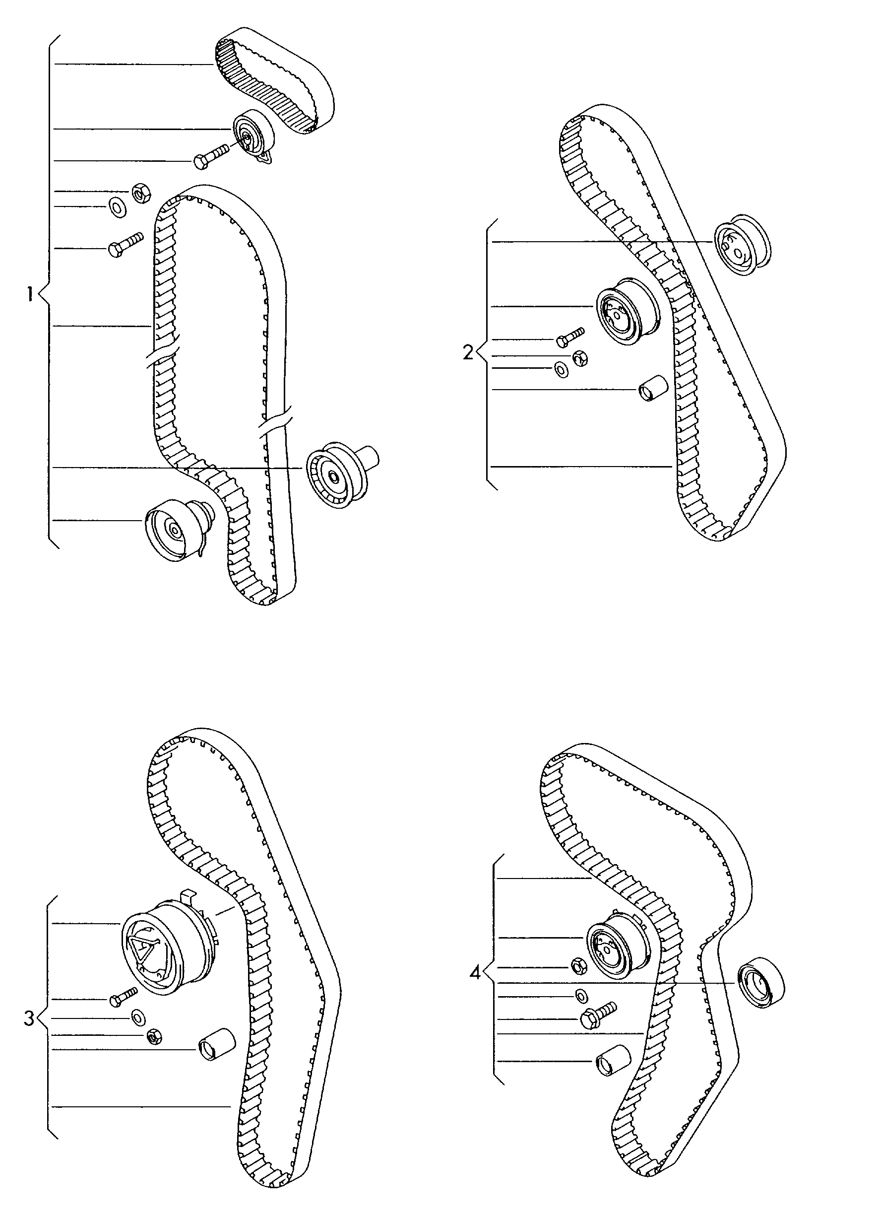 VW 03G 198 119 C - Kit cinghie dentate www.autoricambit.com