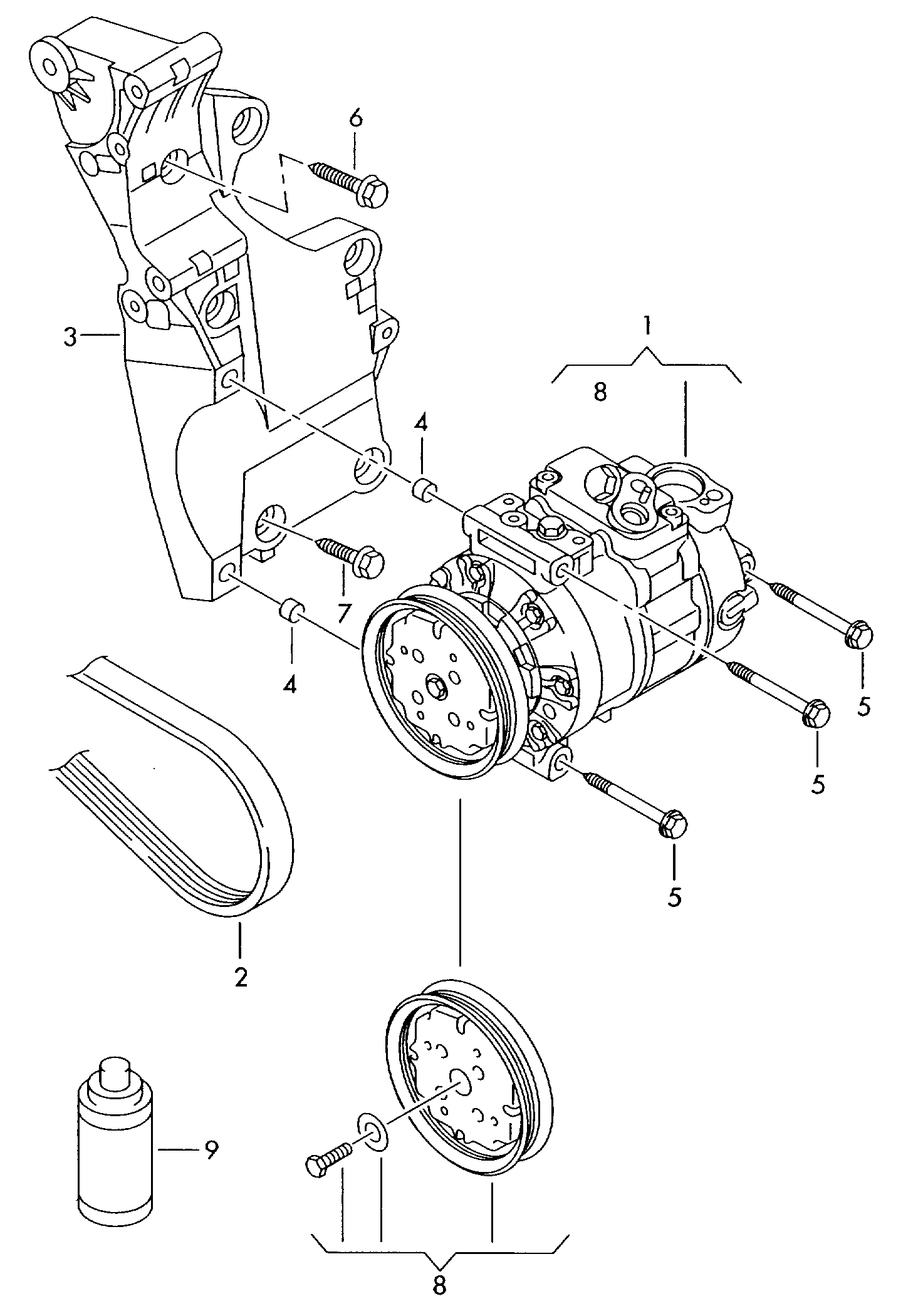 VW 1K0260839 - Valvola regolazione, Compressore www.autoricambit.com