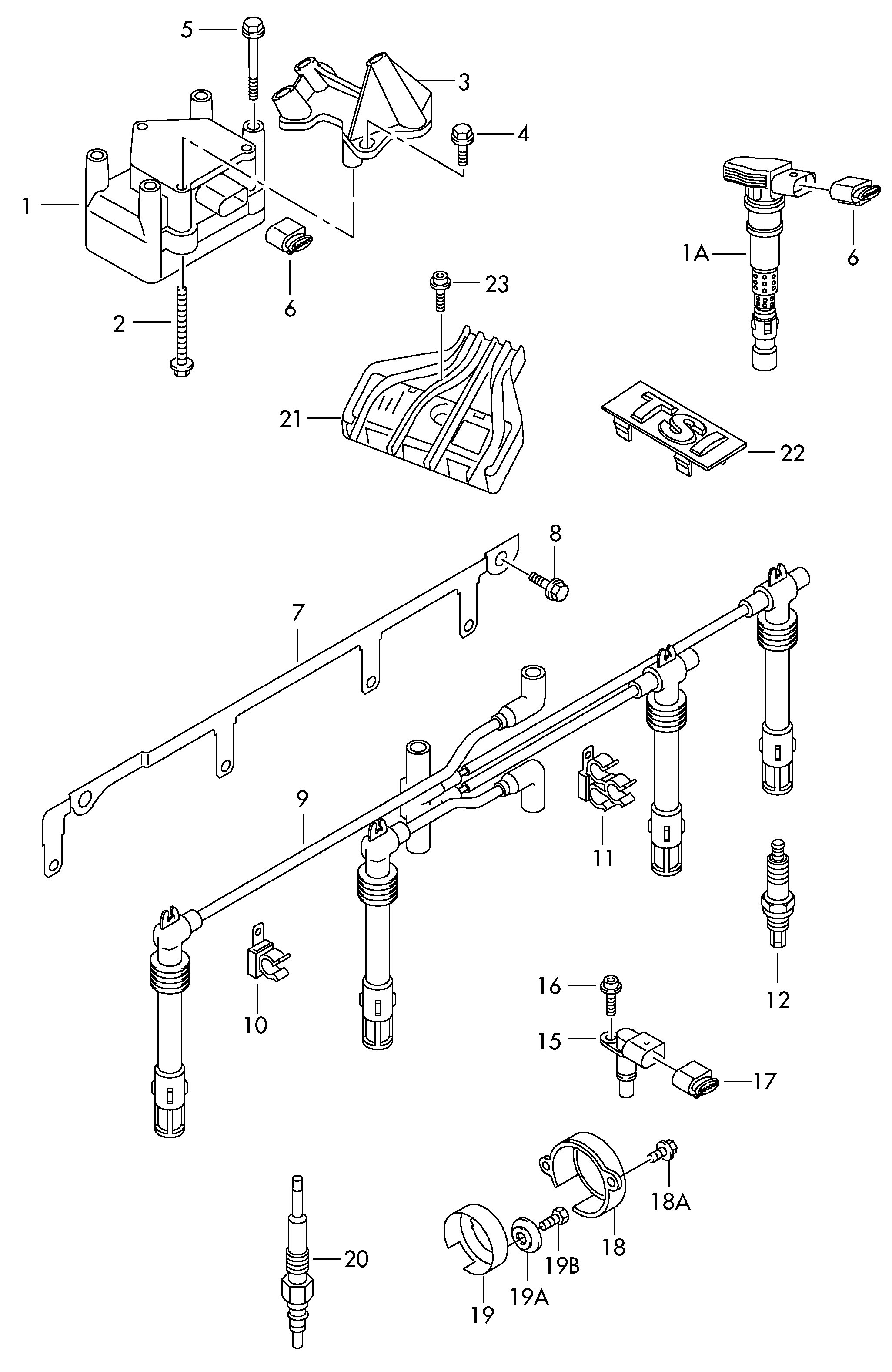 VW 03D 906 433 - Generatore di impulsi, Albero a gomiti www.autoricambit.com