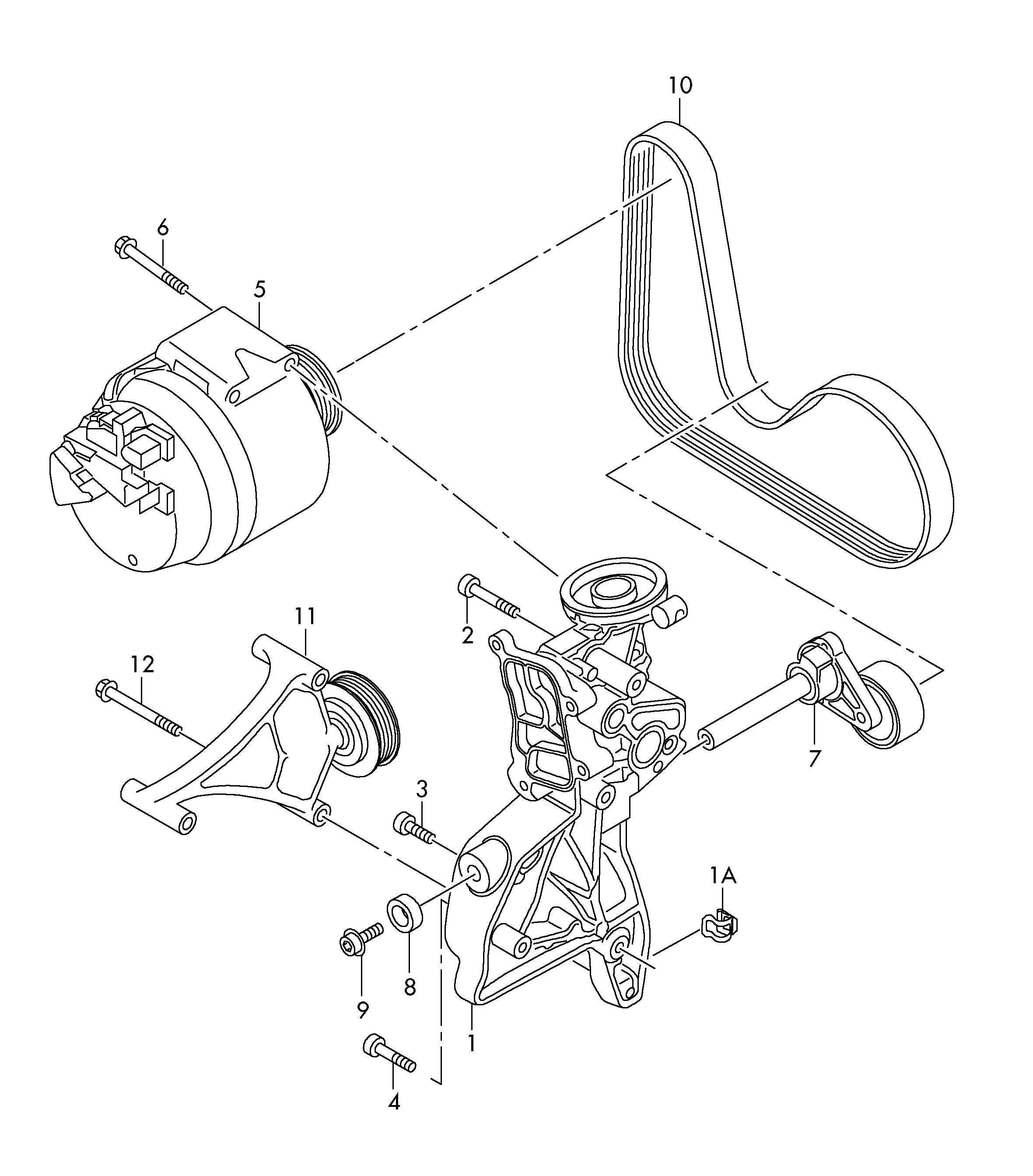 VAG 06J 903 133 D - Tendicinghia, Cinghia Poly-V www.autoricambit.com