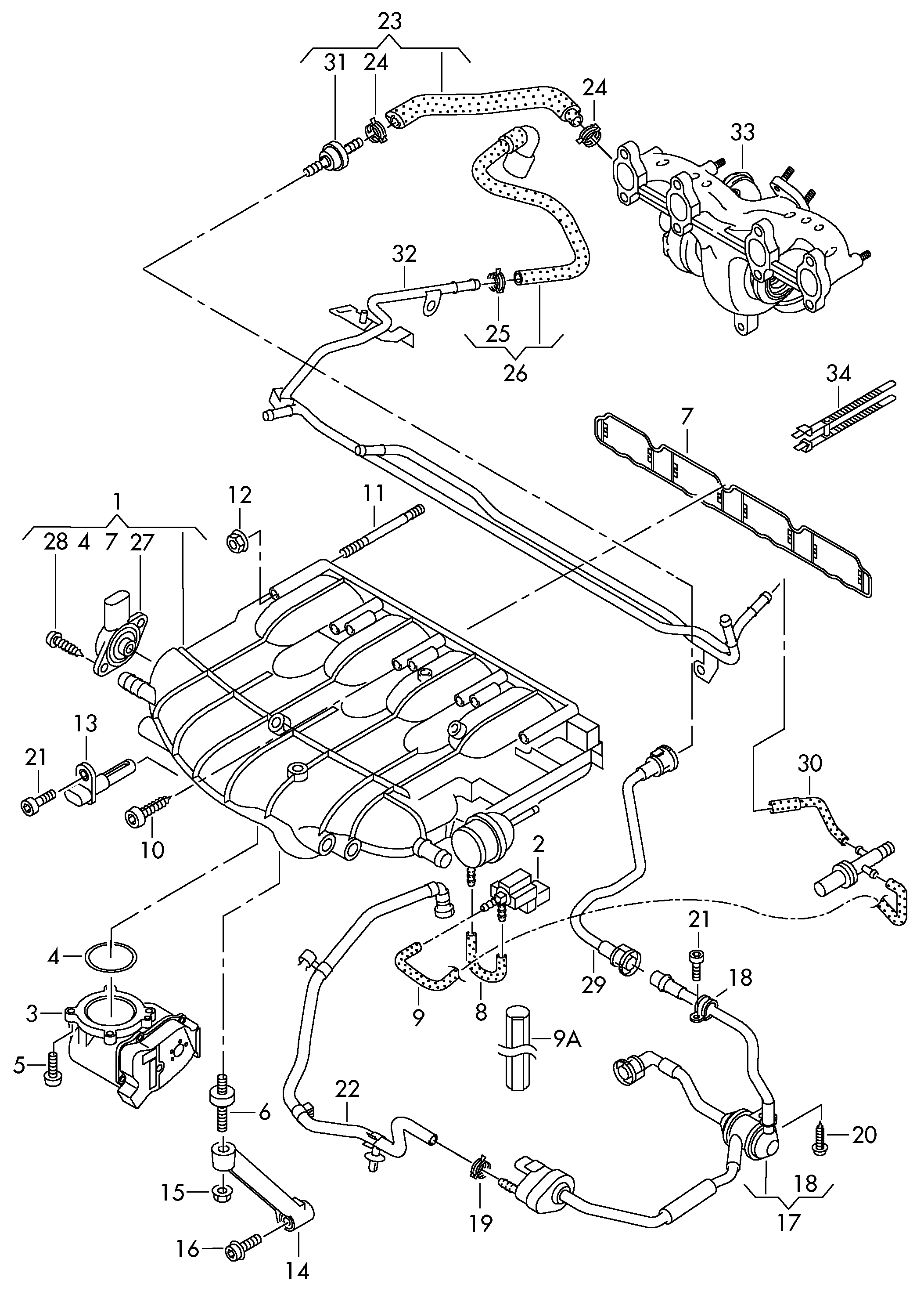 VAG 06F129717D - Guarnizione, Collettore aspirazione www.autoricambit.com