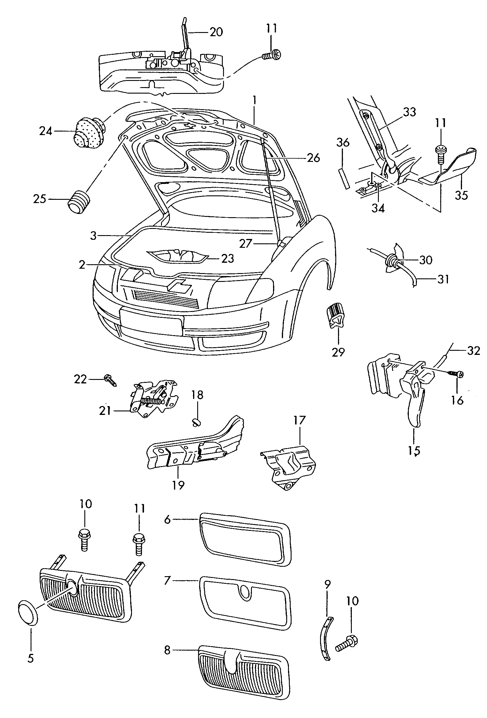 VAG 3U0 823 359 - Ammortizzatore pneumatico, Cofano motore www.autoricambit.com