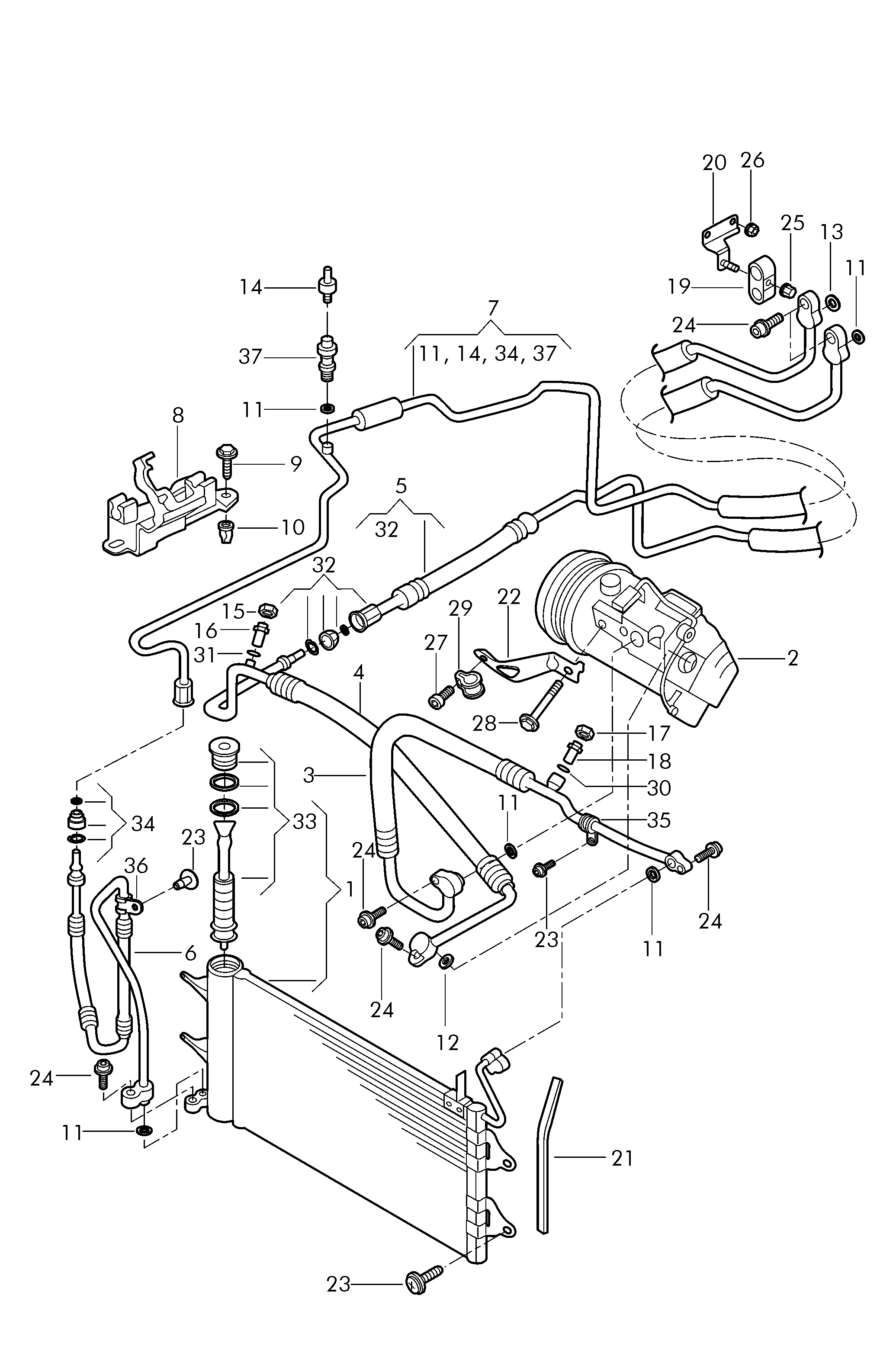 VAG 6Q0 820 411 K - Condensatore, Climatizzatore www.autoricambit.com