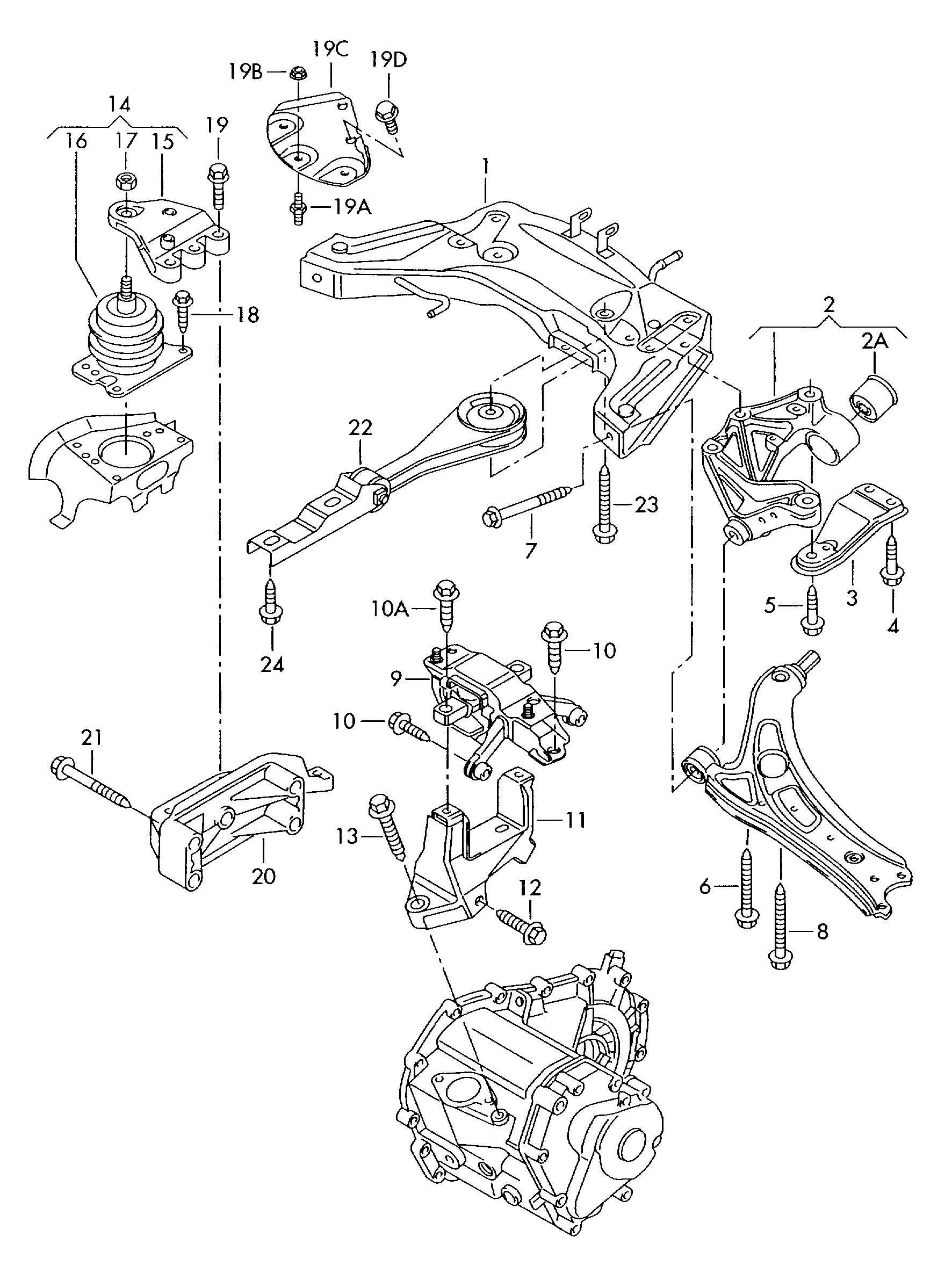 VAG 6Q0 199 851 AK - Sospensione, Motore www.autoricambit.com