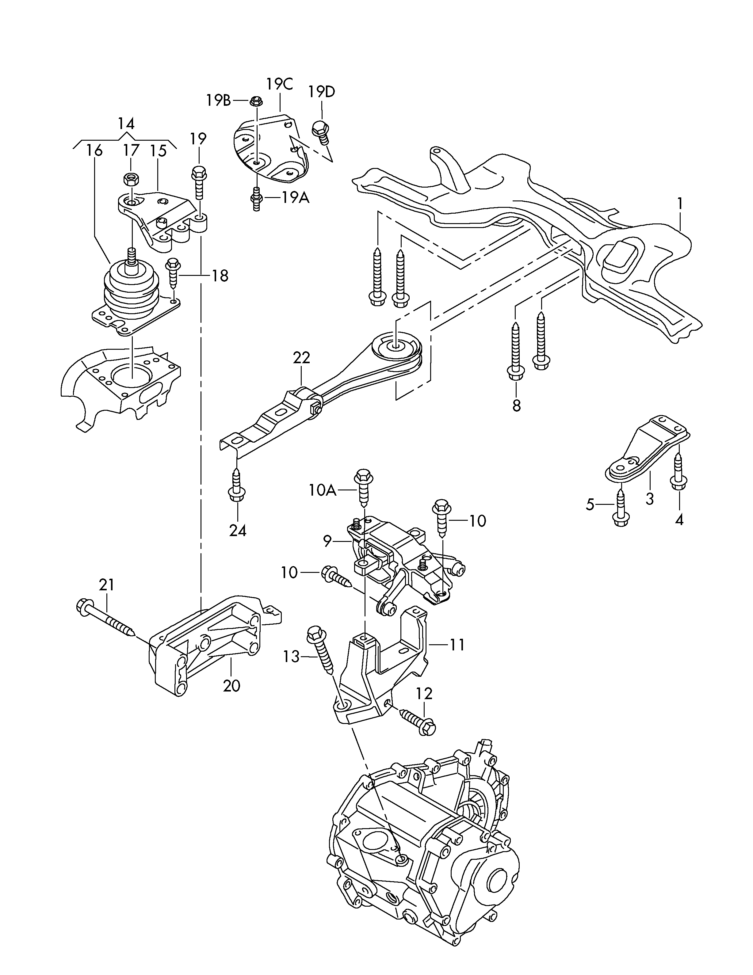 VAG 6Q0 199555 AR - Sospensione, Motore www.autoricambit.com