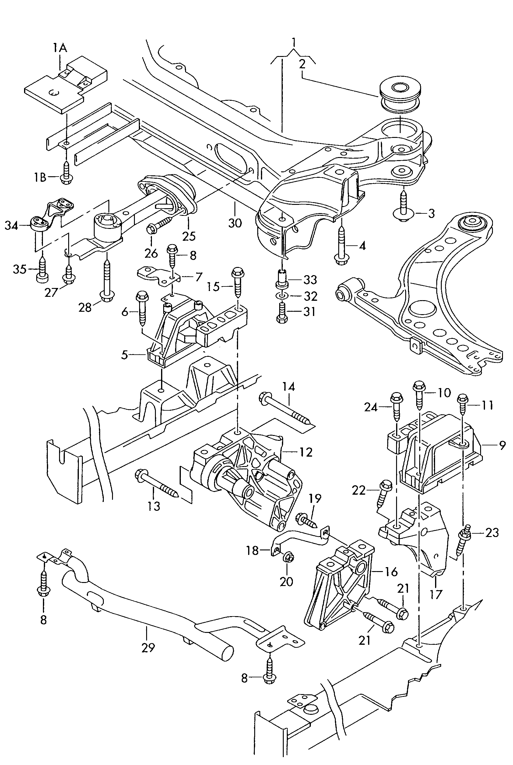 VW N   102 096 05 - Kit riparazione, Sospensione ruota www.autoricambit.com