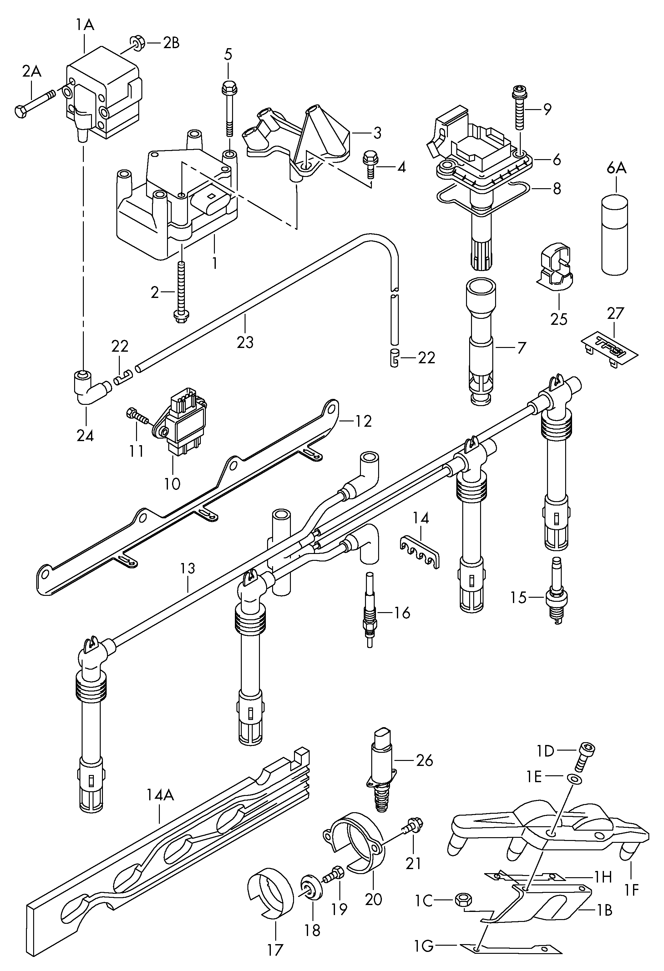 VAG 032 905 430 P - Kit cavi accensione www.autoricambit.com