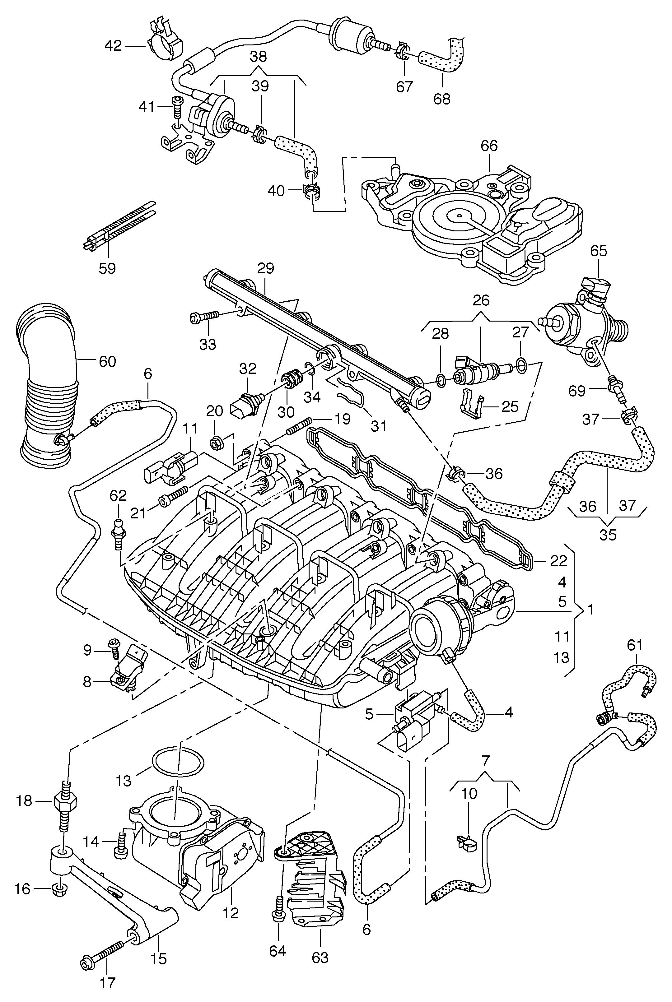 VAG 038 906 051R - Sensor MAP, pressione del collettore di aspirazione www.autoricambit.com