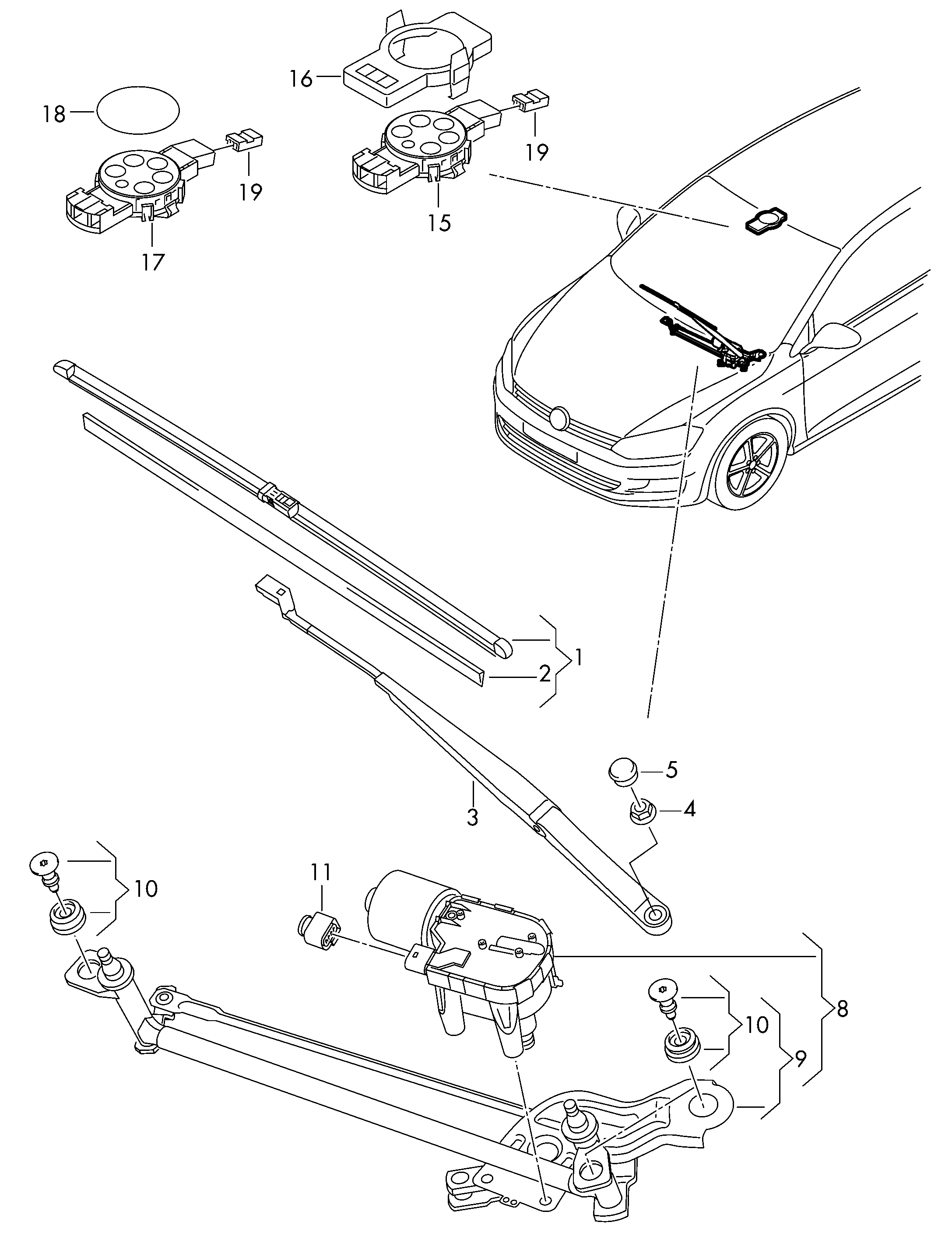 VAG 5E1998001 - Spazzola tergi www.autoricambit.com