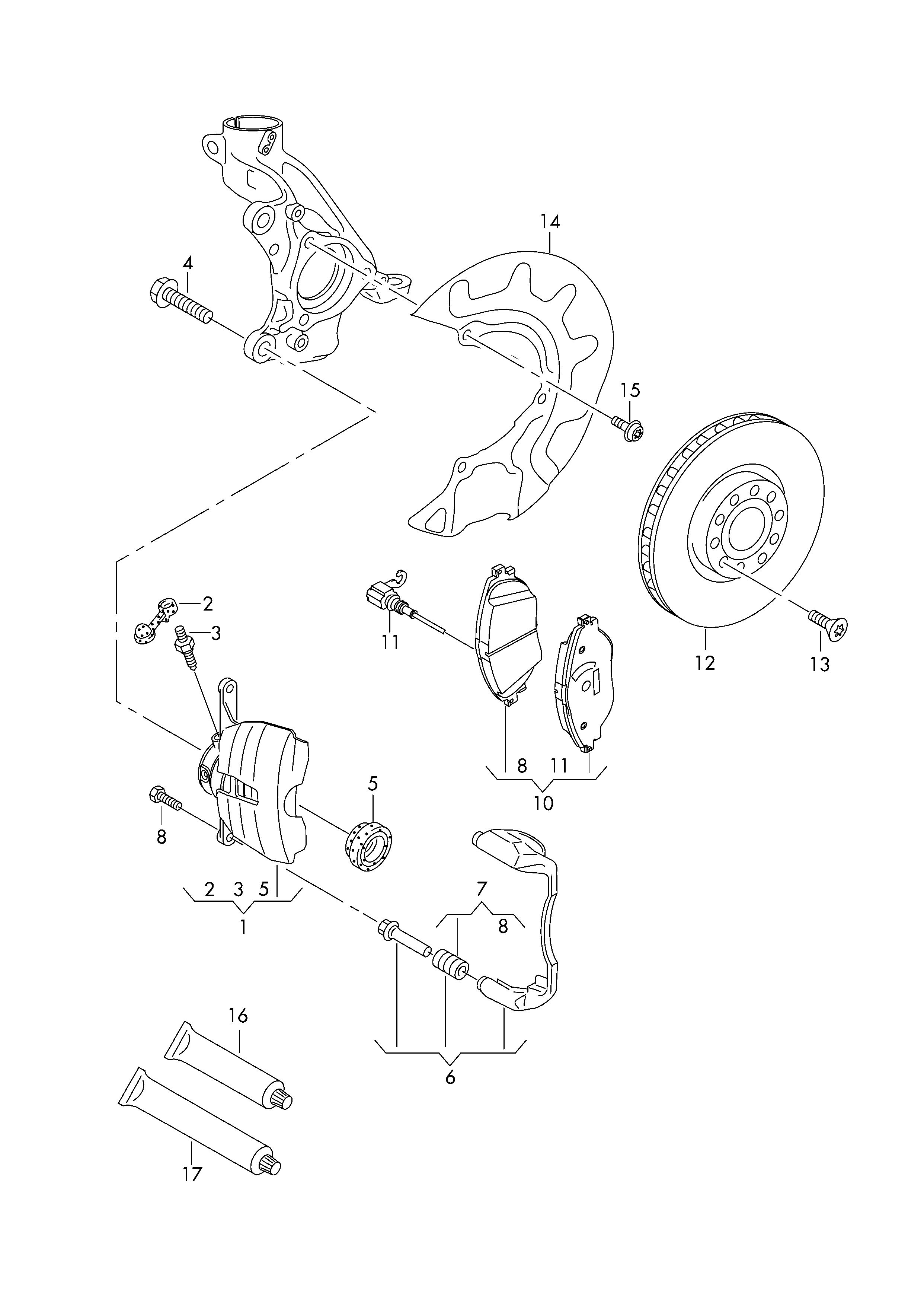 VAG 8V0 615 123D - Pinza freno www.autoricambit.com