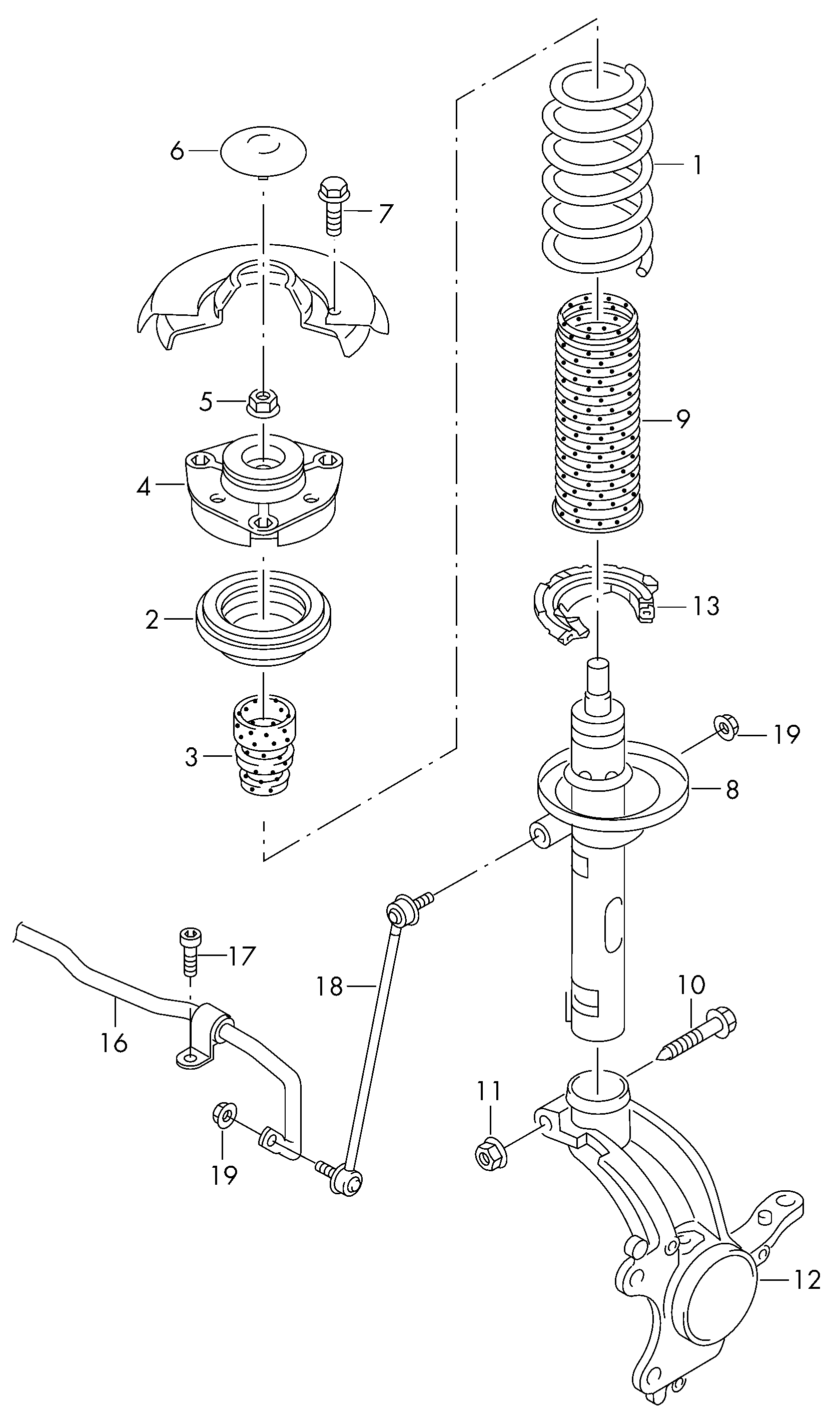 VAG 5Q0411105HR - Molla autotelaio www.autoricambit.com