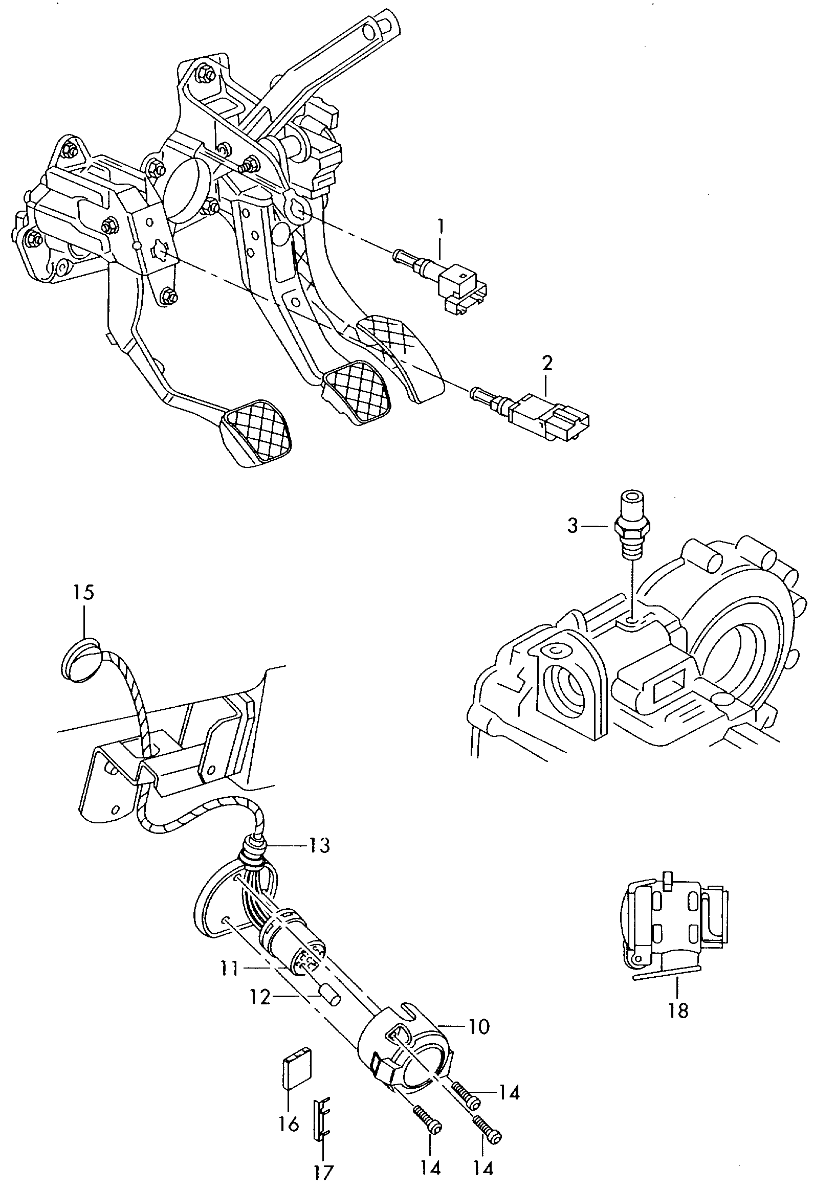 VW 1K0 945 459 A - Interruttore luce freno www.autoricambit.com