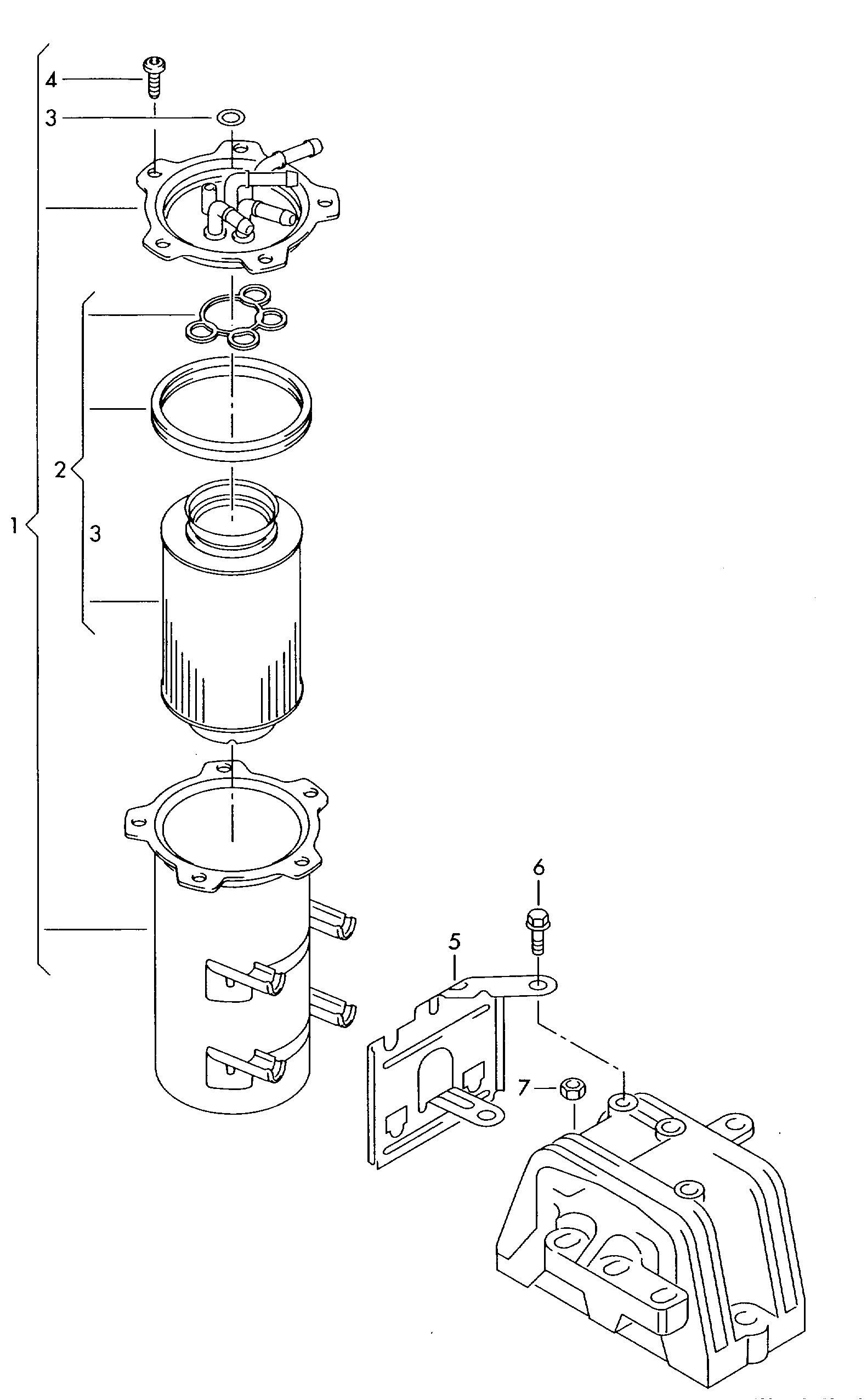 VAG 1K0 127 434 - Filtro carburante www.autoricambit.com