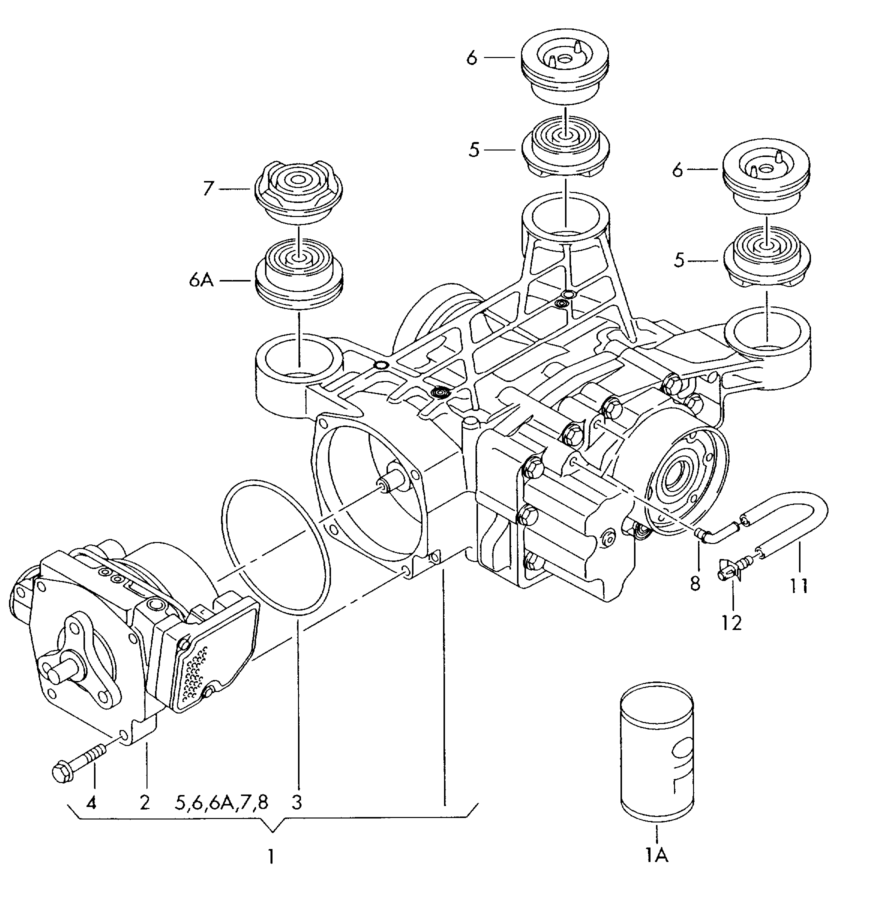 VAG 1K0 599 437 - Supporto, Ripartitore di coppia www.autoricambit.com