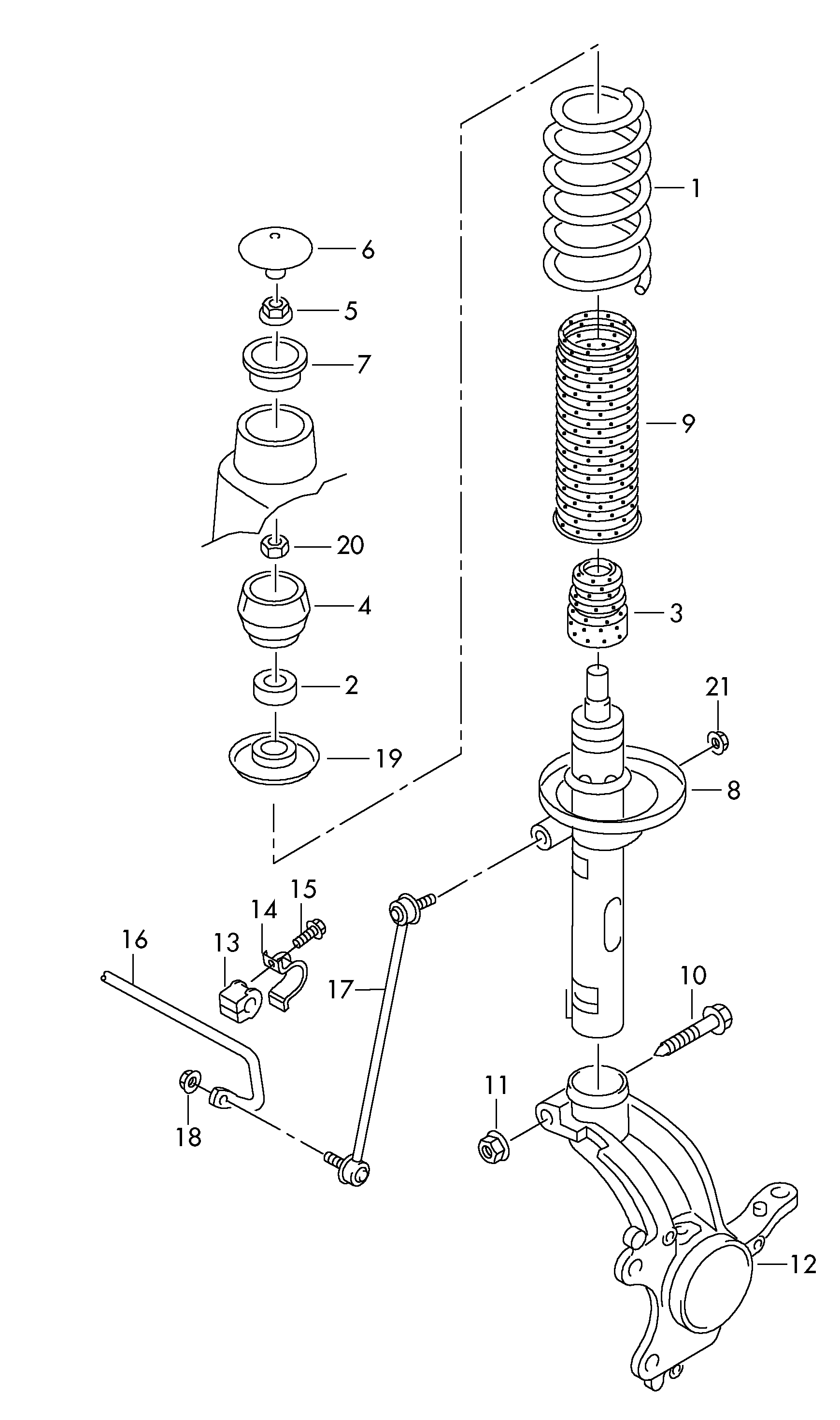 VW 6Q0 411 305 AM - Stabilizzatore, Autotelaio www.autoricambit.com