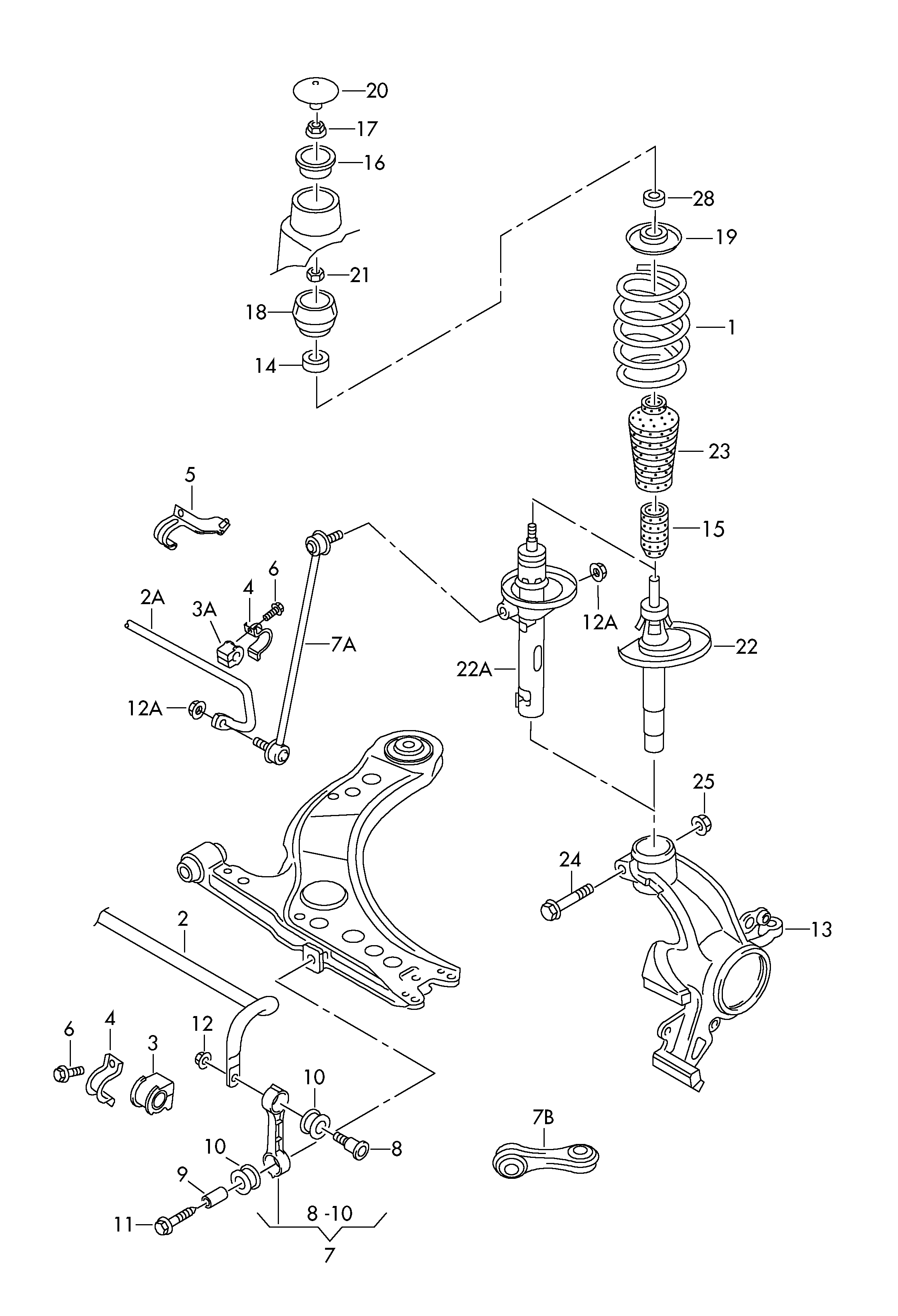 VAG 1J0411105C - Molla autotelaio www.autoricambit.com