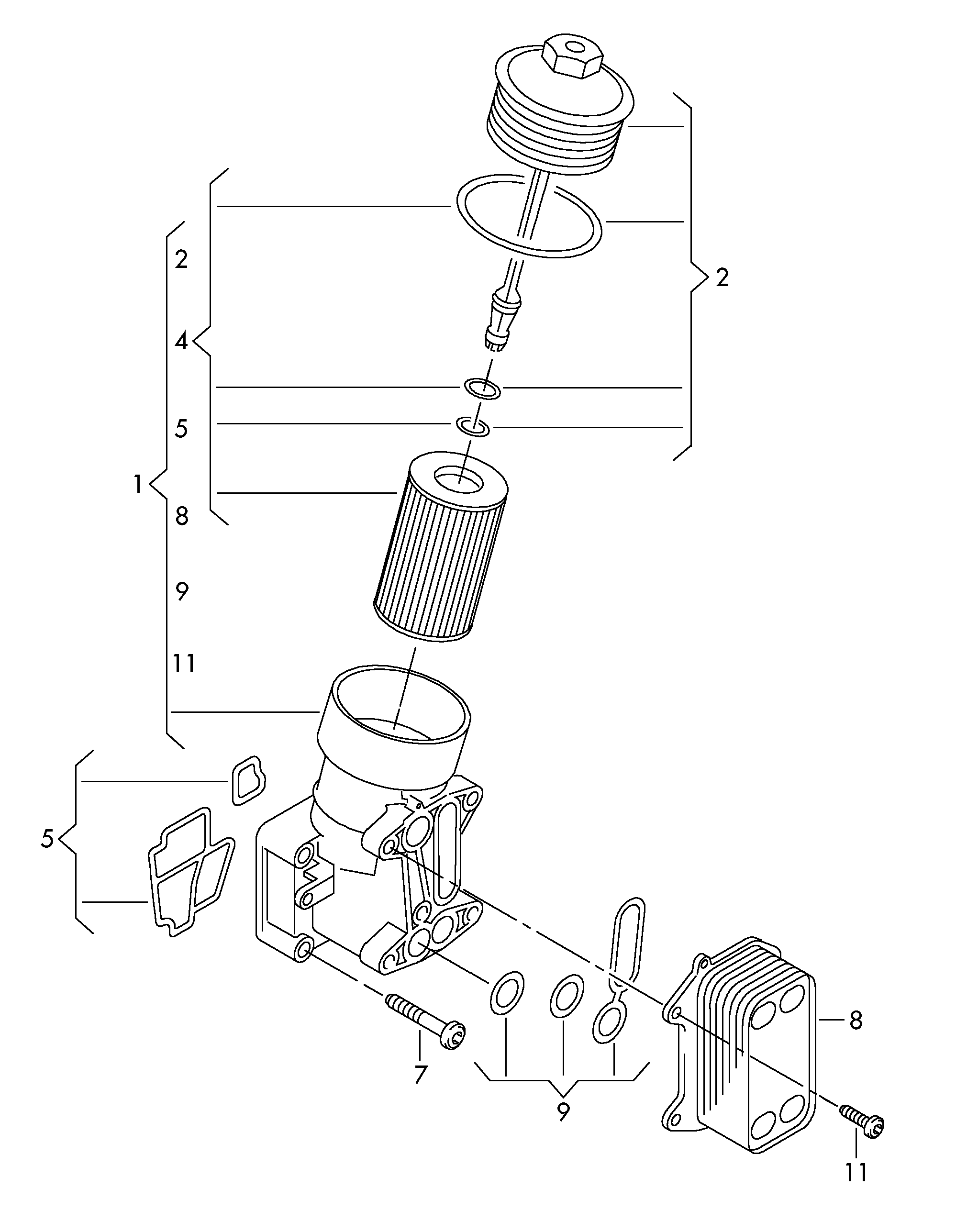 VAG 03L 117 021B - Radiatore olio, Olio motore www.autoricambit.com