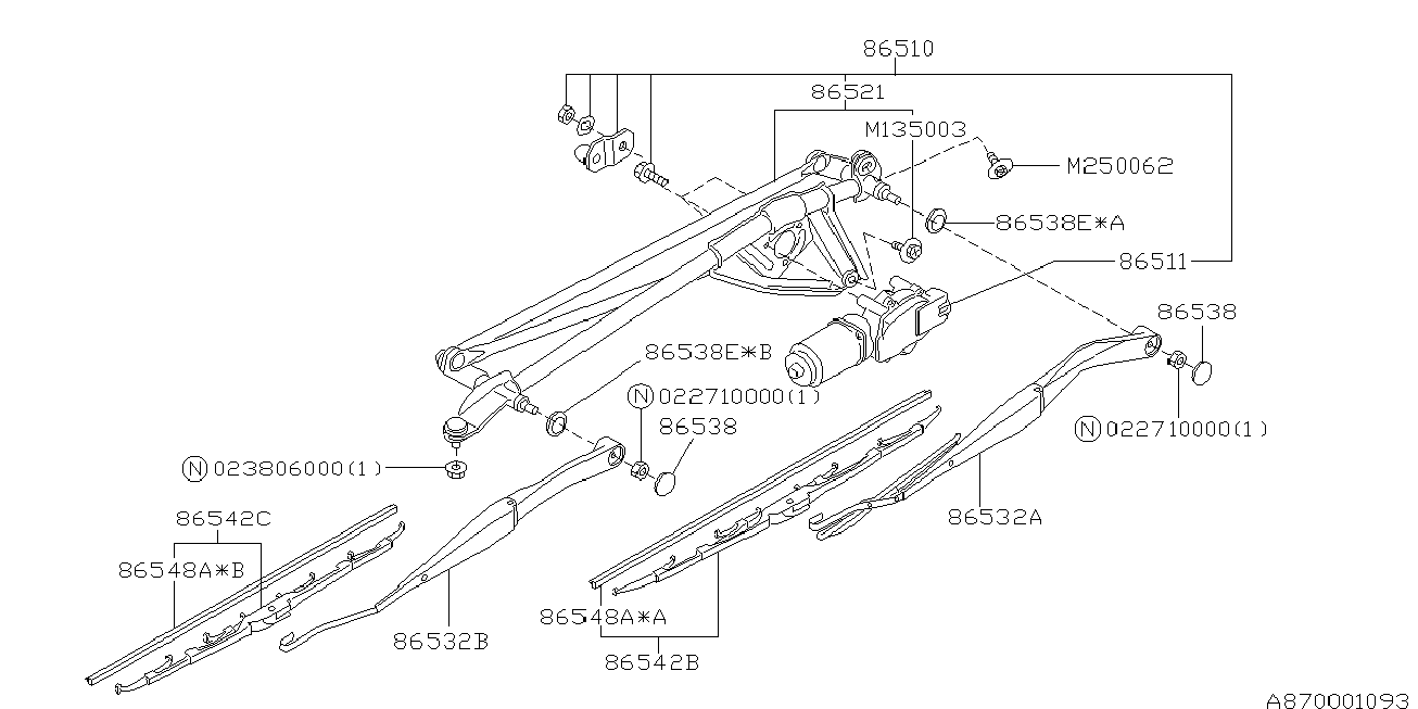 Subaru 86542AE020 - Spazzola tergi www.autoricambit.com