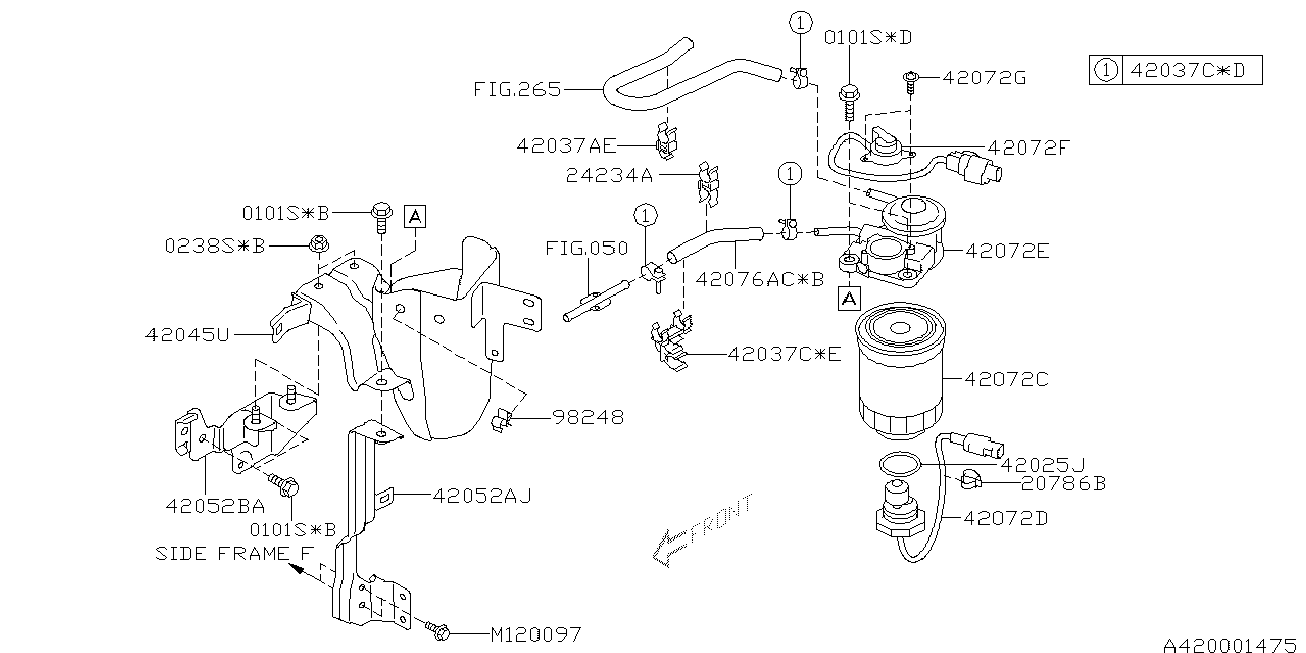 Subaru 42072AG060 - Filtro carburante www.autoricambit.com