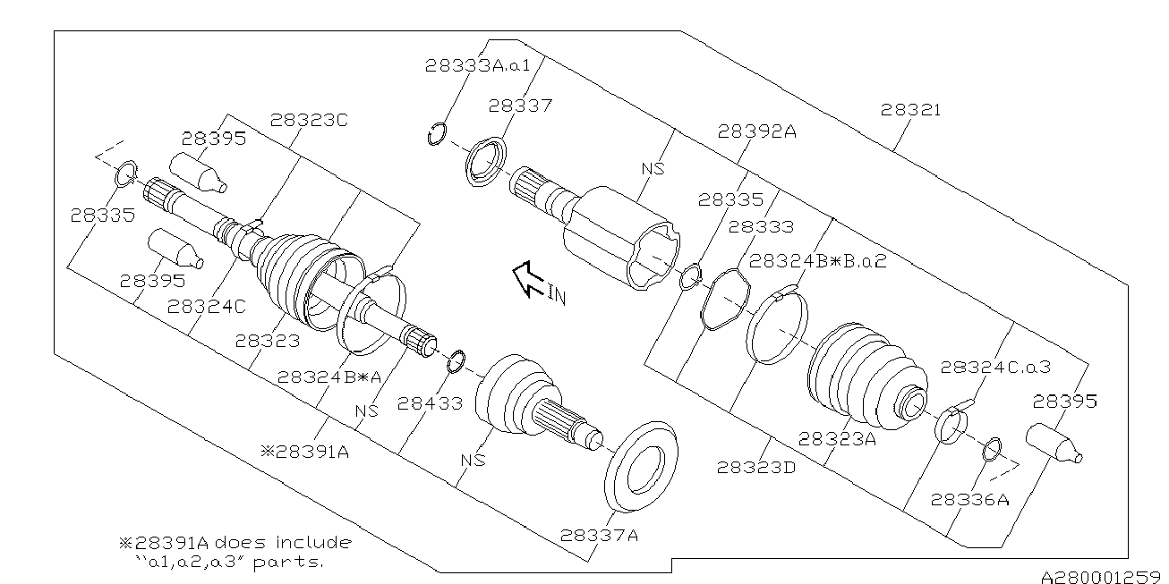 Subaru 28392-SC002 - Kit giunti, Semiasse www.autoricambit.com