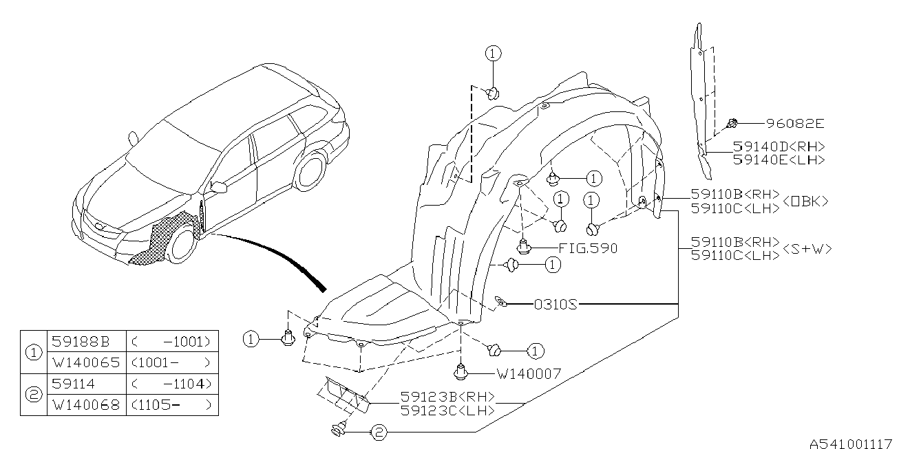 Subaru 909140065 - Clip, Fregio/Modanatura protettiva www.autoricambit.com