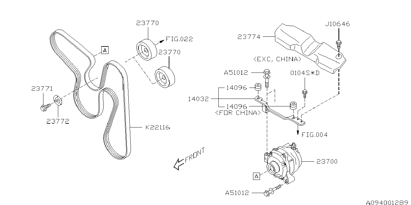 Subaru 809221160 - Cinghia Poly-V www.autoricambit.com