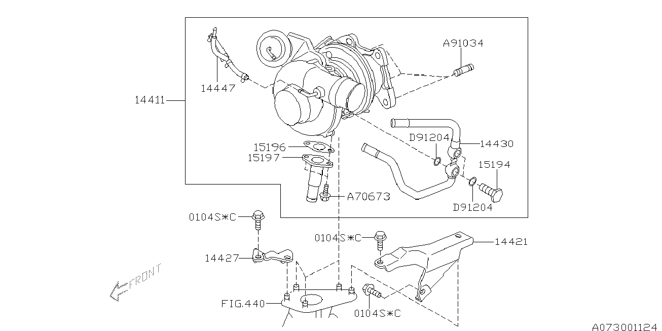 Subaru 14411-AA700 - Turbocompressore, Sovralimentazione www.autoricambit.com