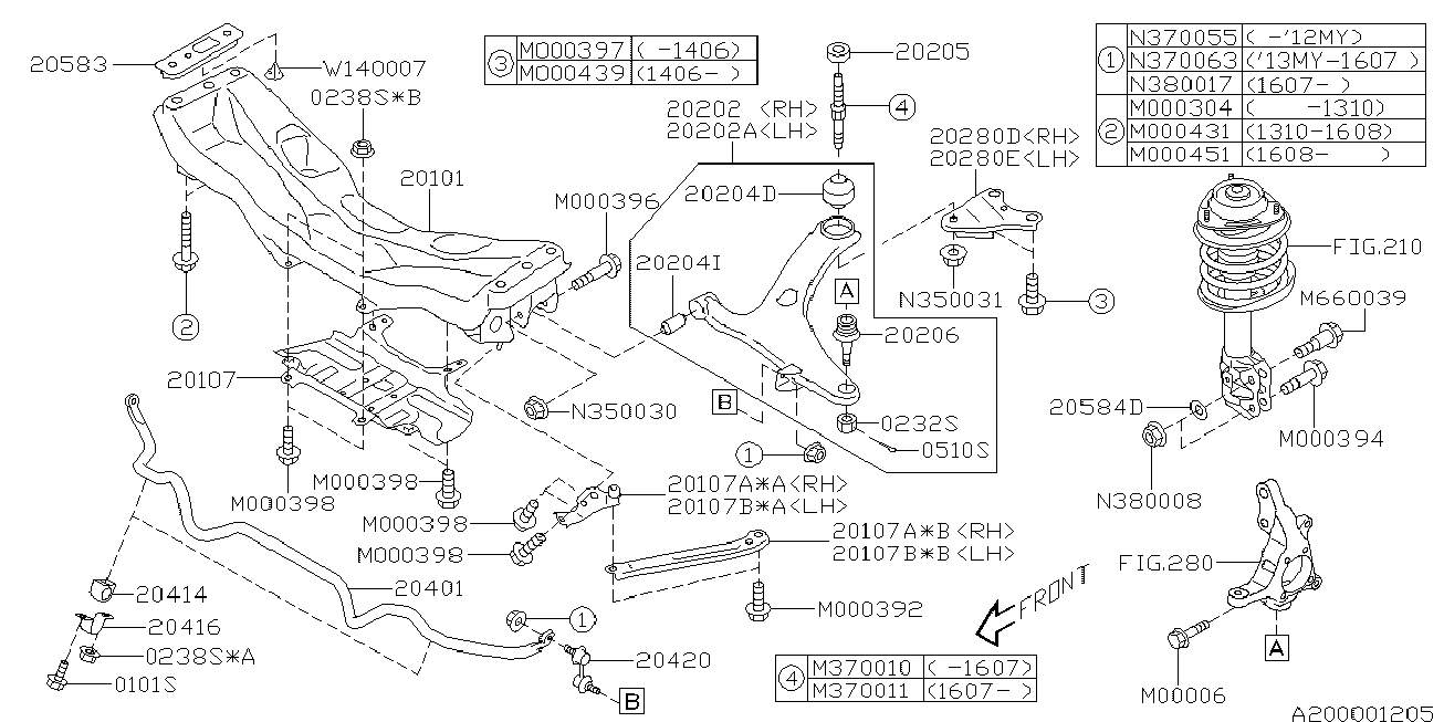 Subaru 20470-SA001 - Asta/Puntone, Stabilizzatore www.autoricambit.com