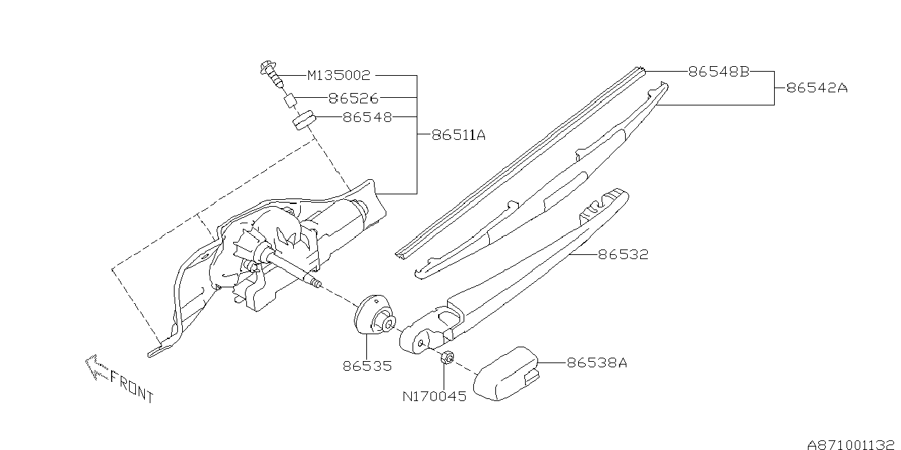 Subaru 86548KG080 - Spazzola tergi www.autoricambit.com