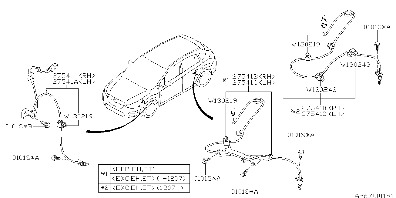 Subaru 27540 SG011 - Sensore, N° giri ruota www.autoricambit.com