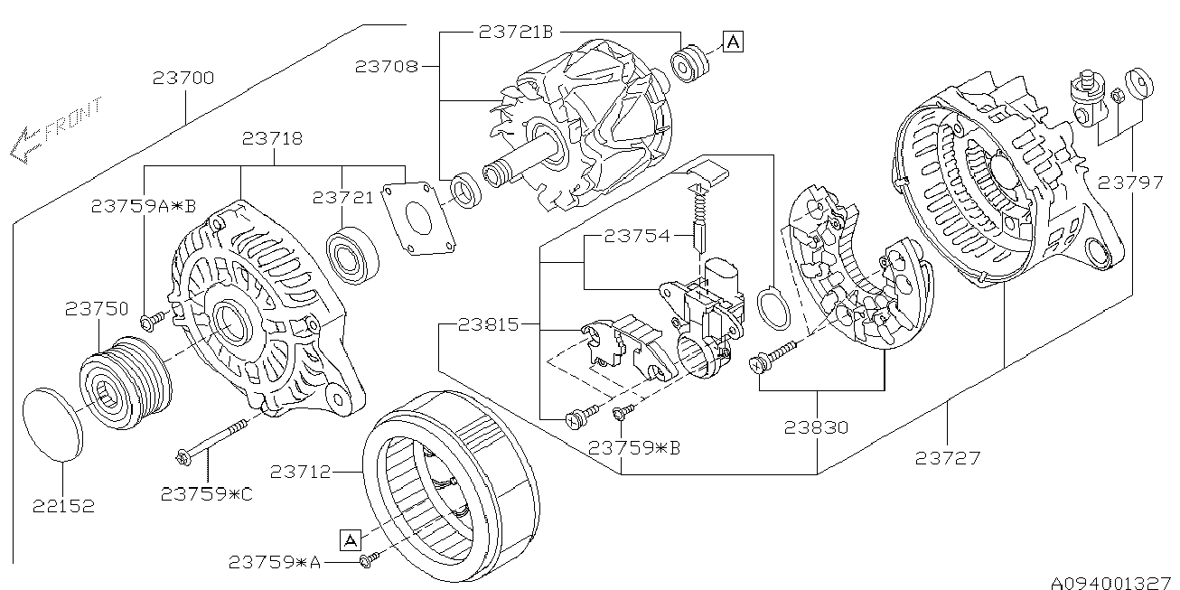 Subaru 23700AA731 - Alternatore www.autoricambit.com