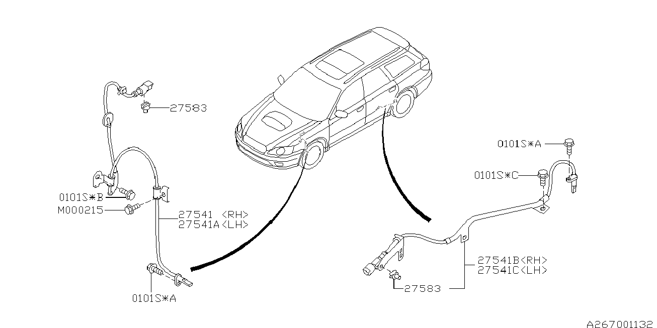 Subaru 27540AG010 - Sensore, N° giri ruota www.autoricambit.com