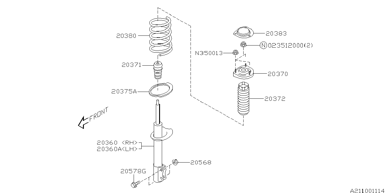 Subaru 20360SA010 - Ammortizzatore www.autoricambit.com