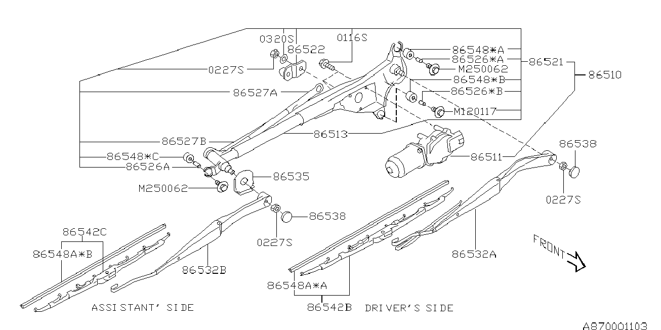 Subaru 86542SA090 - Spazzola tergi www.autoricambit.com