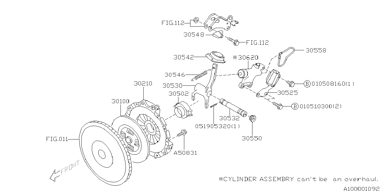 Mitsubishi 30502AA130 - Reggispinta distacco frizione www.autoricambit.com