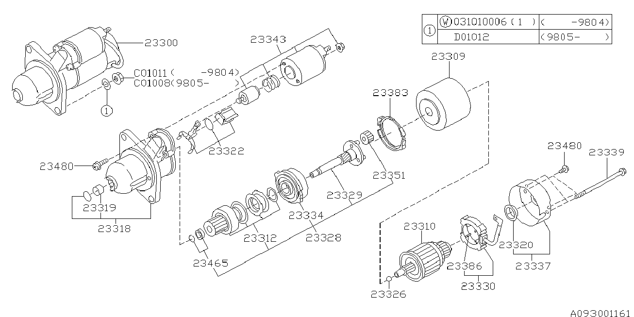 Subaru 23300-AA381 - Motorino d'avviamento www.autoricambit.com