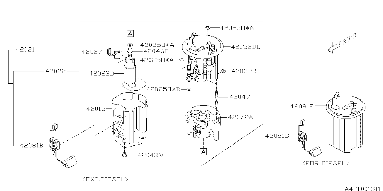 TOYOTA 42022AG190 - Pompa carburante www.autoricambit.com