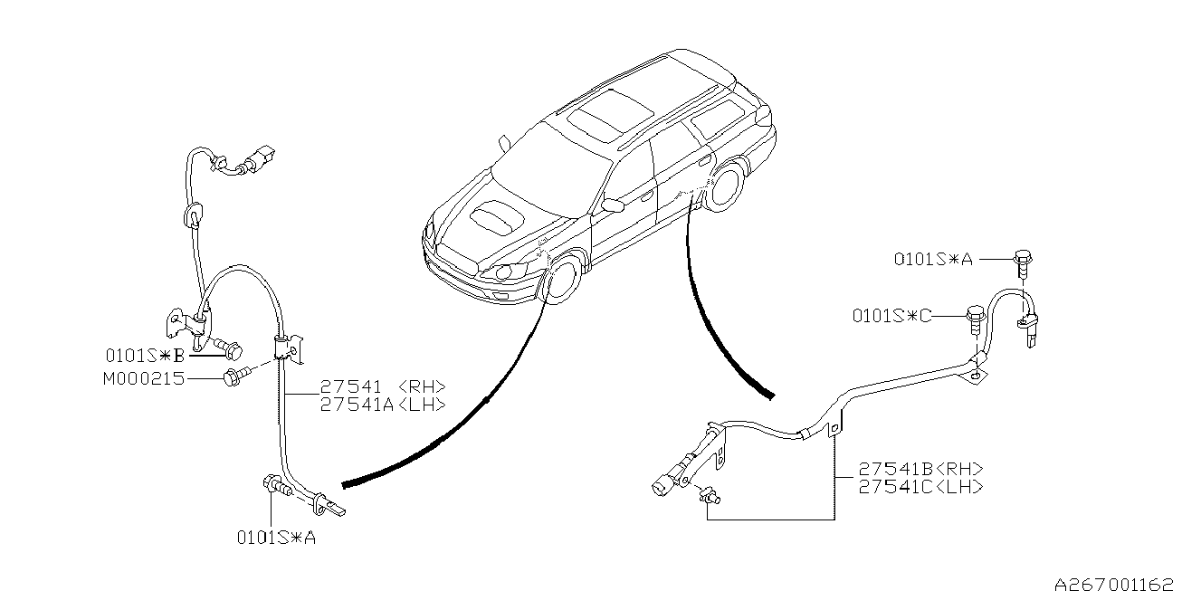 Subaru 27540AG130 - Sensore, N° giri ruota www.autoricambit.com