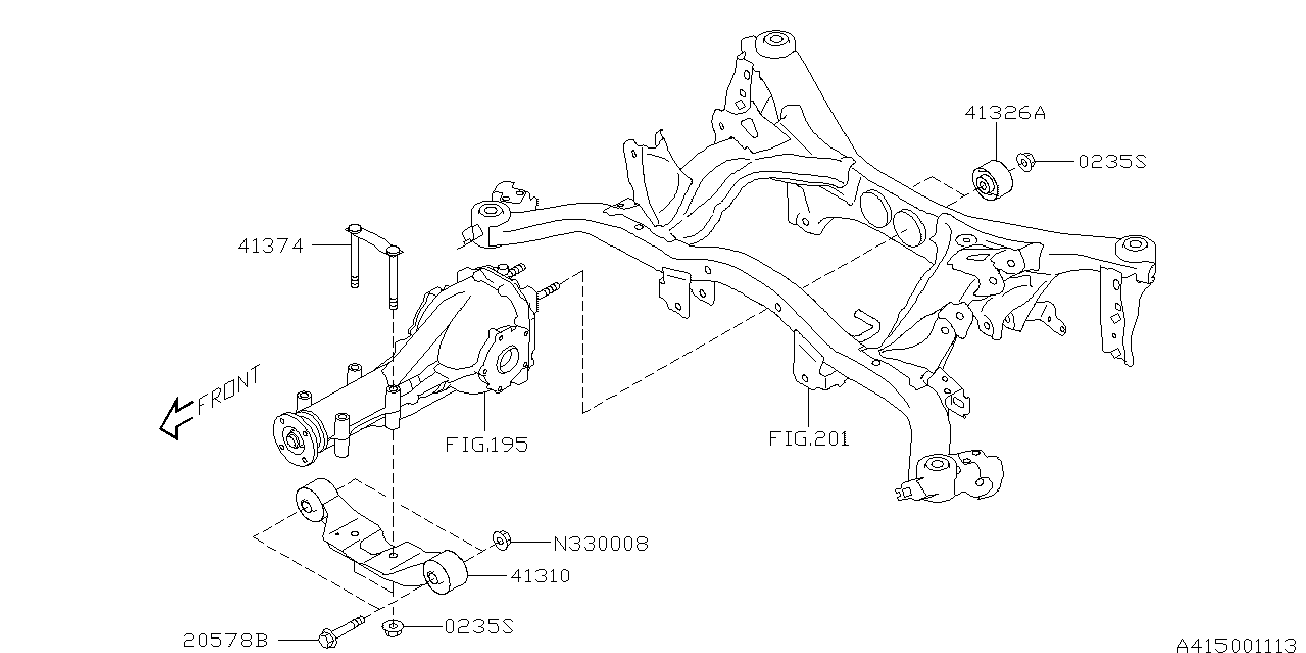 Subaru 41310-AG023 - Supporto, Differenziale www.autoricambit.com