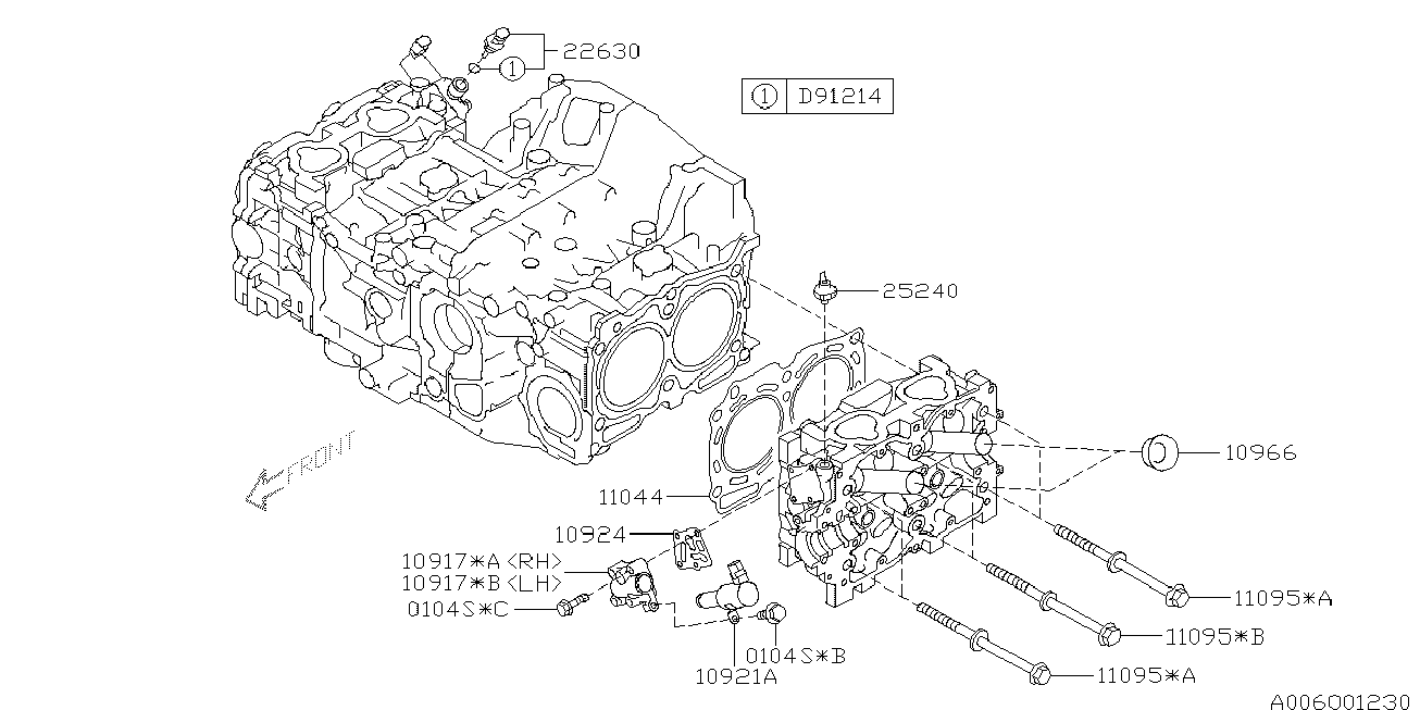 Subaru 25240-AA060 - Sensore, Pressione olio www.autoricambit.com