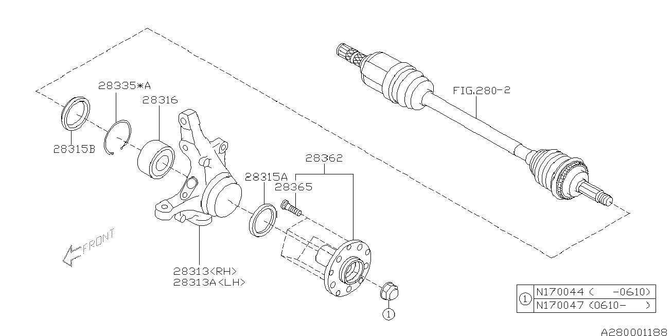 Subaru 28035AA010 - Kit cuscinetto ruota www.autoricambit.com