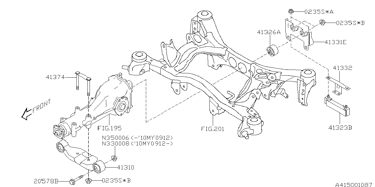 Subaru 41310-AG022 - Supporto, Differenziale www.autoricambit.com